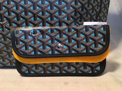 turquoise goyard bag|hand painted Goyard bags.